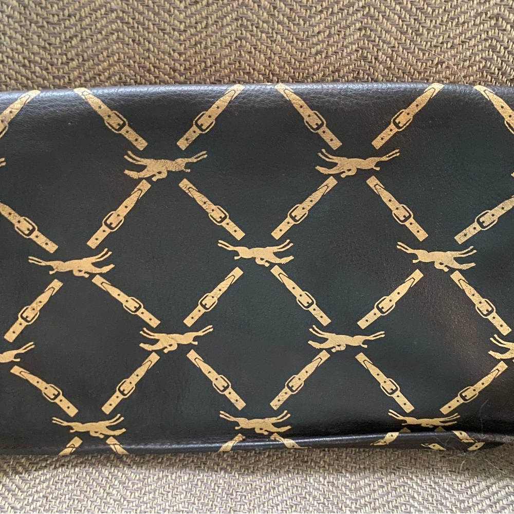 🌟 Longchamp Vintage Brown Horse Print Leather Clutch Bag – Chic & Rare! 🌟 - Picture 2 of 6